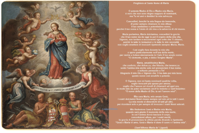 Preghiera Al Santo Nome Di Maria Sant Alfonso Maria De Liguori Leggoerifletto