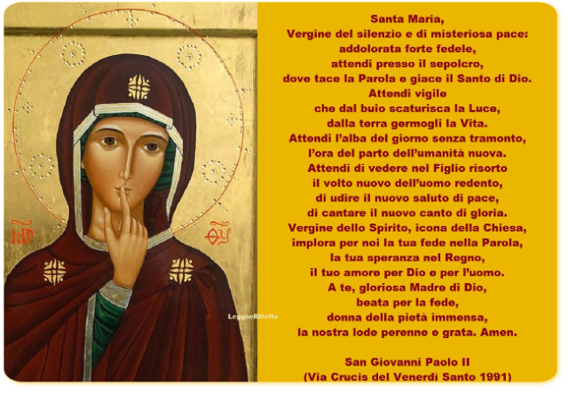 Vergine Del Silenzio San Giovanni Paolo Ii Leggoerifletto