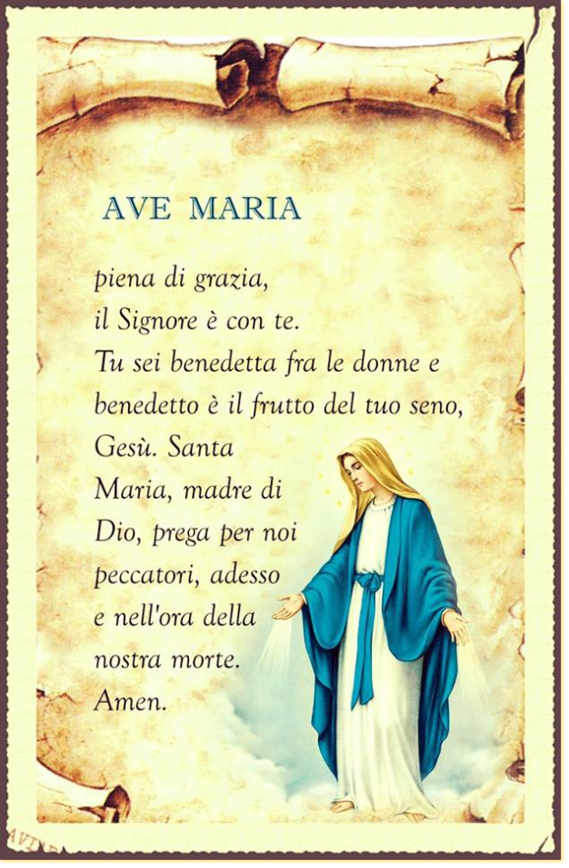 Ave Maria In Italiano Latino Leggoerifletto
