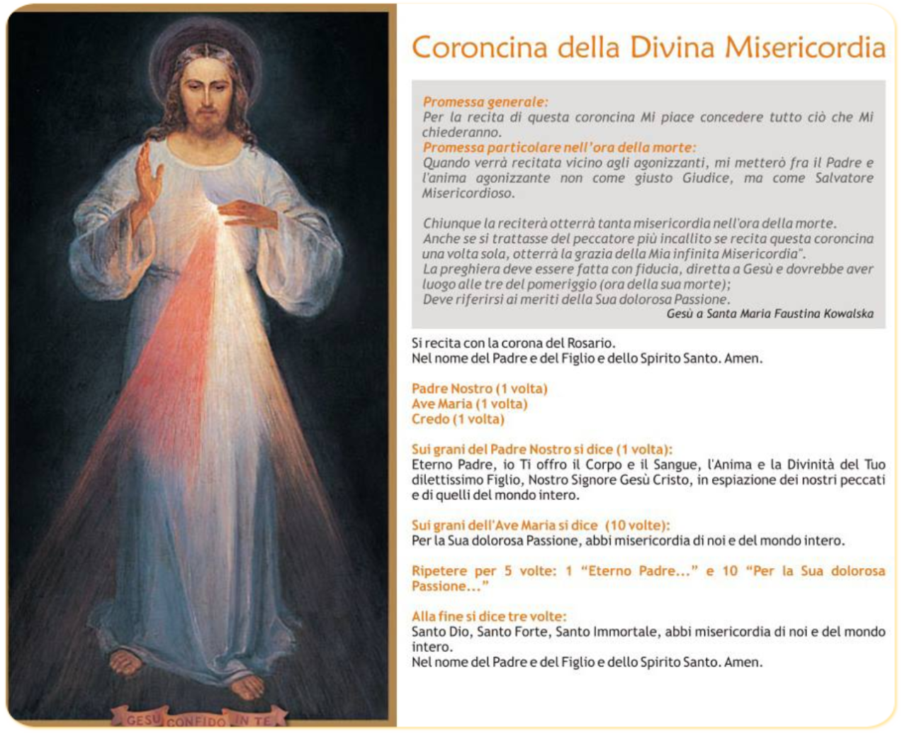Litanie Della Divina Misericordia Testo Completo Rosario Della Liberazione Testo