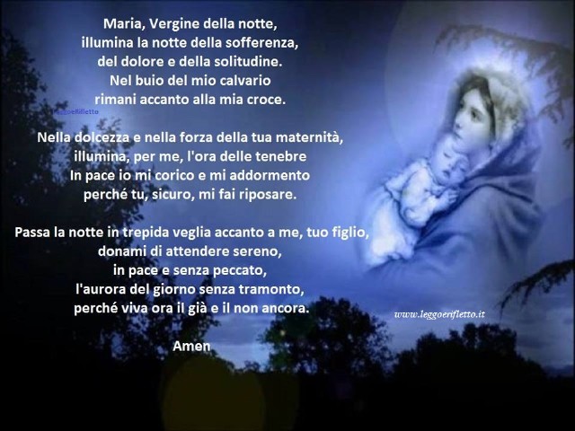 Maria Vergine Della Notte Leggoerifletto