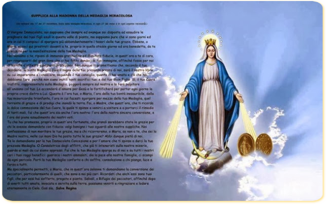 Supplica Alla Madonna Della Medaglia Miracolosa Leggoerifletto