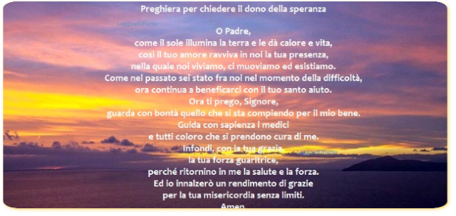 Preghiera Per Chiedere Il Dono Della Speranza Leggoerifletto